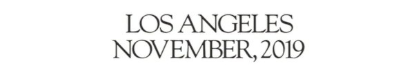 Los Angeles, November 2019