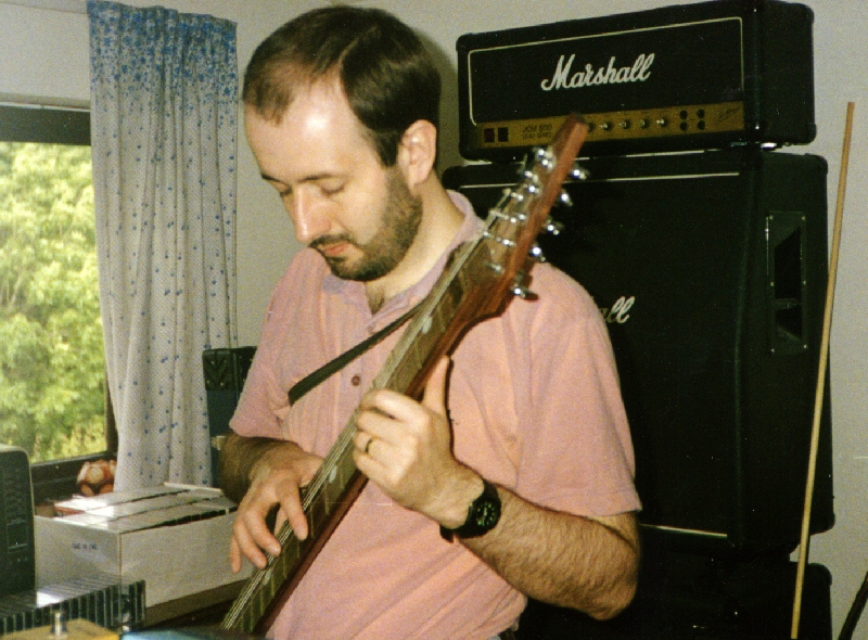 Chris practising on the Stick, Milton Keynes, 1992