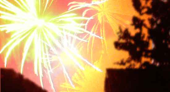 Saturday's fireworks in a psychedelia stylee